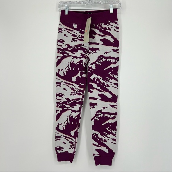 Sweaty Betty Peaks Jacquard Base Layer Leggings Pink M - Picture 1 of 3